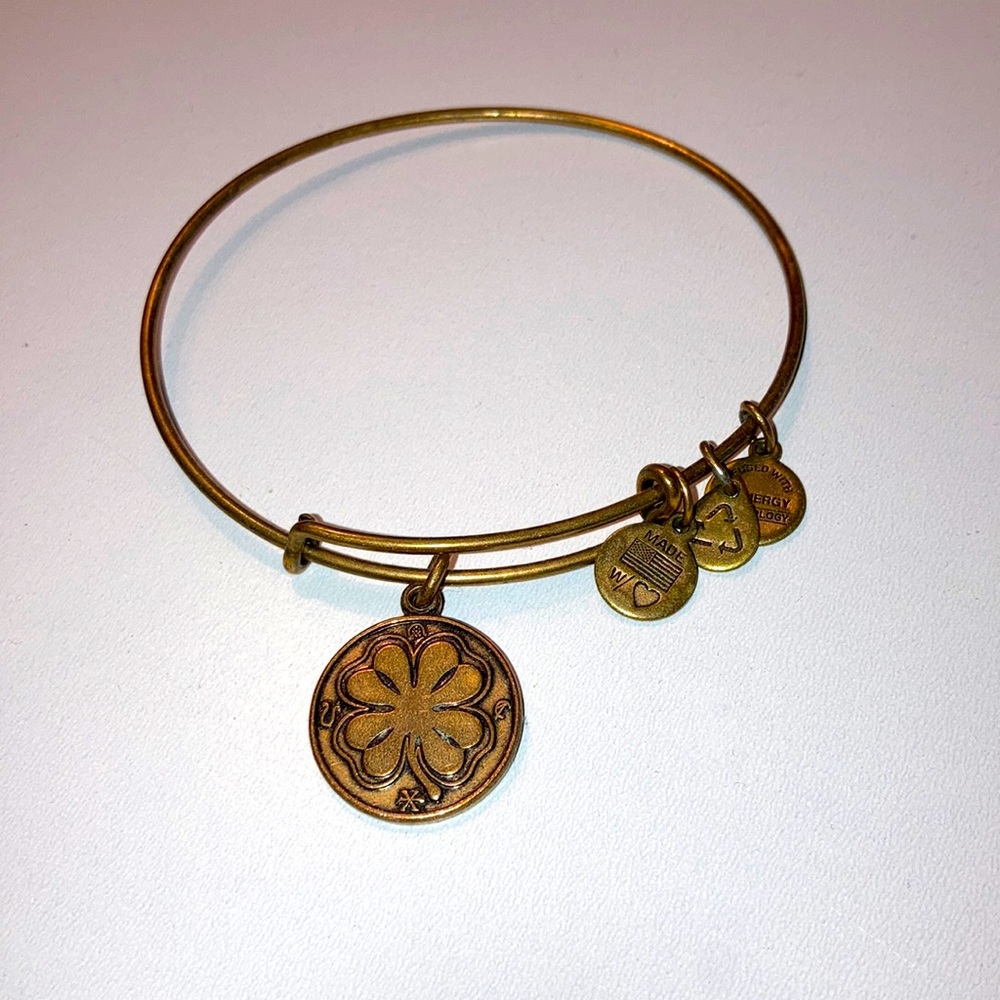 Alex & Ani Four Leaf Clover Gold Bracelet